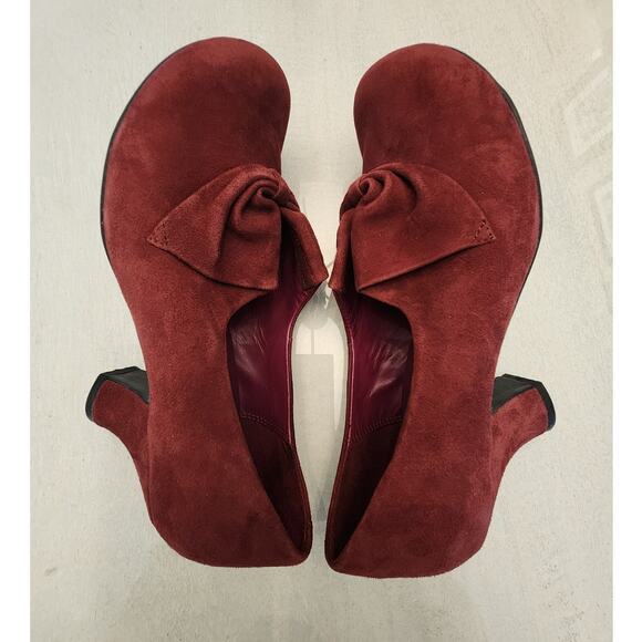 Hotter Comfort Concept Women's Heels SZ 7 Suede Red - Picture 3 of 8